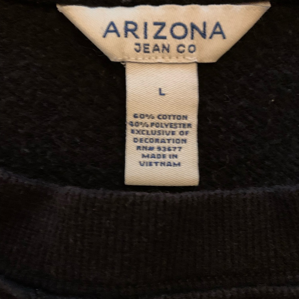 Arizona Jean Company Black Sweatshirt with Rainbow Stripes - Picture 2 of 5